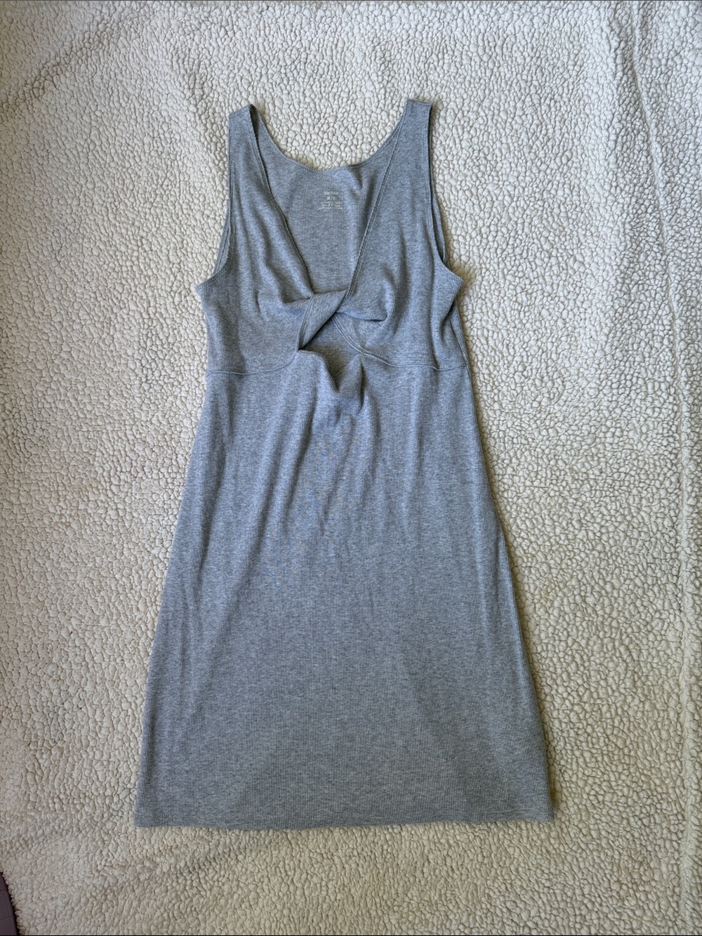 Aerie Twist Front Ribbed Tank Dress Size M Gray